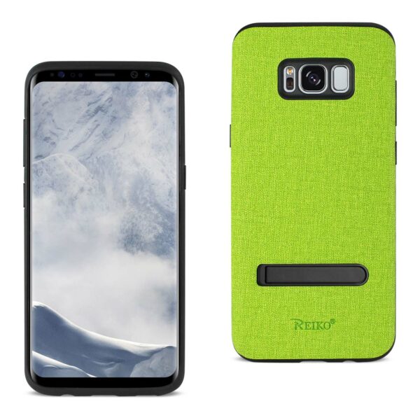 REIKO SAMSUNG GALAXY S8 EDGE/ S8 PLUS DENIM TEXTURE TPU PROTECTOR COVER IN GREEN