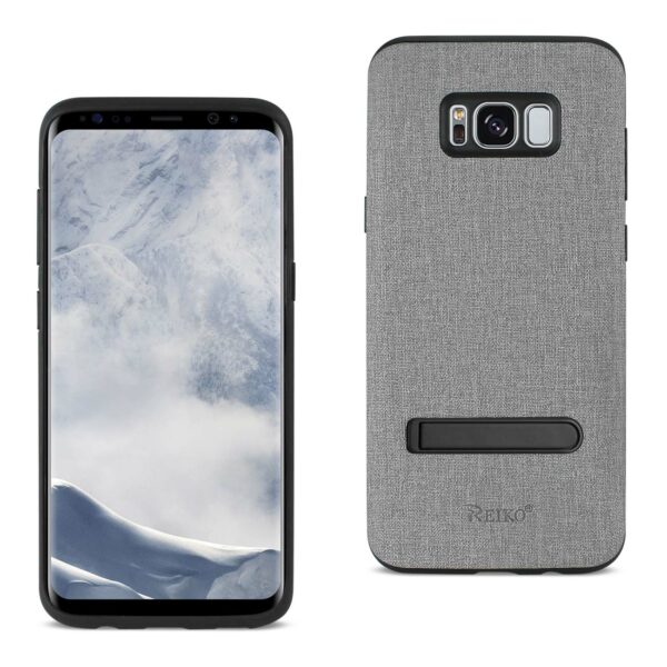 REIKO SAMSUNG GALAXY S8 EDGE/ S8 PLUS DENIM TEXTURE TPU PROTECTOR COVER IN GRAY