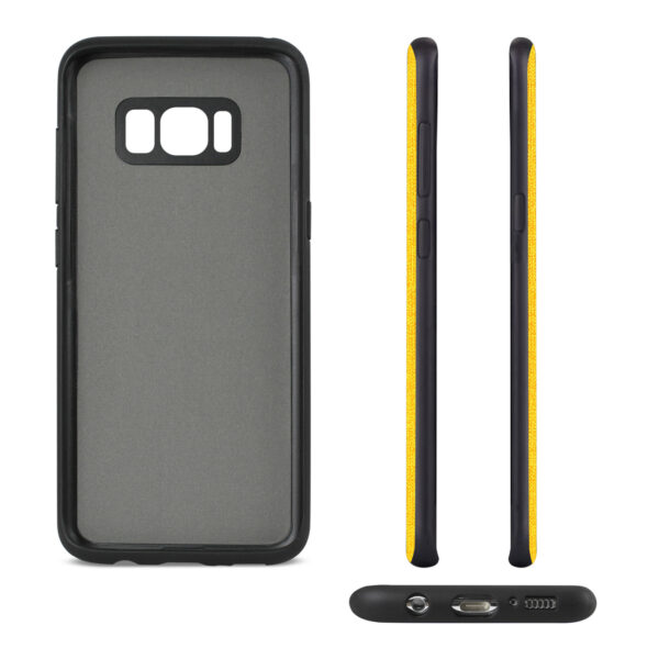REIKO SAMSUNG GALAXY S8 EDGE/ S8 PLUS DENIM TEXTURE TPU PROTECTOR COVER IN YELLOW - Image 3