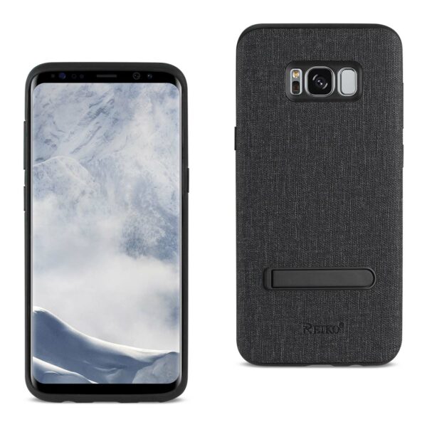 REIKO SAMSUNG GALAXY S8/ SM DENIM TEXTURE TPU PROTECTOR COVER IN BLACK