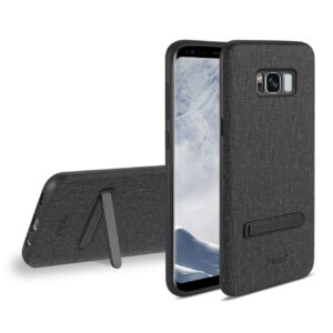 REIKO SAMSUNG GALAXY S8/ SM DENIM TEXTURE TPU PROTECTOR COVER IN BLACK - Image 2