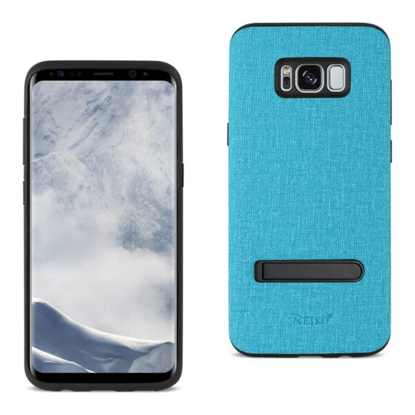 REIKO SAMSUNG GALAXY S8/ SM DENIM TEXTURE TPU PROTECTOR COVER IN BLUE