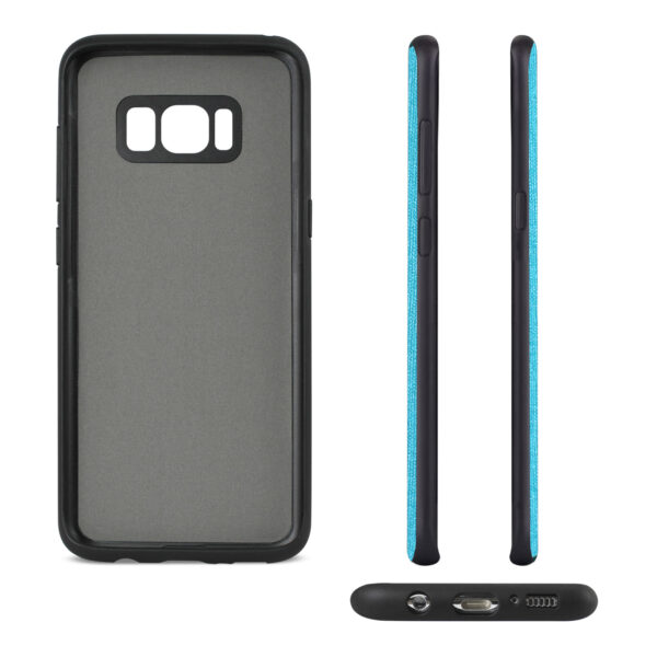 REIKO SAMSUNG GALAXY S8/ SM DENIM TEXTURE TPU PROTECTOR COVER IN BLUE - Image 3