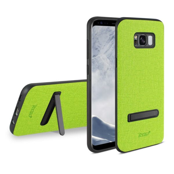 REIKO SAMSUNG GALAXY S8/ SM DENIM TEXTURE TPU PROTECTOR COVER IN GREEN - Image 2