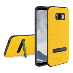 REIKO SAMSUNG GALAXY S8/ SM DENIM TEXTURE TPU PROTECTOR COVER IN YELLOW - Image 2
