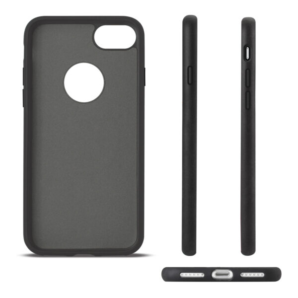 Reiko iPhone 7/8/SE2 Anti-Slip Texture Protector Cover With Card Slot In Navy - Image 3