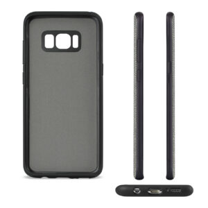 REIKO SAMSUNG GALAXY S8 EDGE/ S8 PLUS ANTI-SLIP TEXTURE PROTECTOR COVER WITH CARD SLOT IN GRAY - Image 3