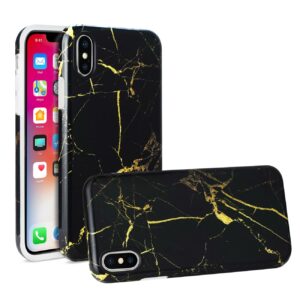 Reiko iPhone X/iPhone XS Streak Marble iPhone Cover In Black - Image 2