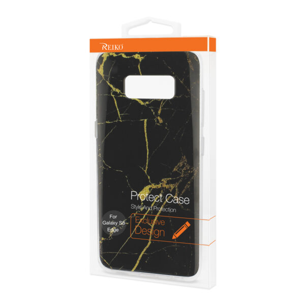 Reiko Samsung Galaxy S8 Edge/ S8 Plus Streak Marble iPhone Cover In Black - Image 4