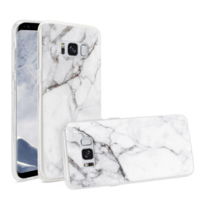 Reiko Samsung Galaxy S8 Edge/ S8 Plus Streak Marble Cover In White - Image 2