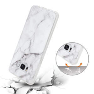 Reiko Samsung Galaxy S8 Edge/ S8 Plus Streak Marble Cover In White - Image 3