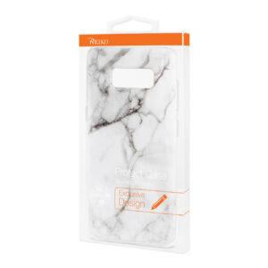 Reiko Samsung Galaxy S8 Edge/ S8 Plus Streak Marble Cover In White - Image 4