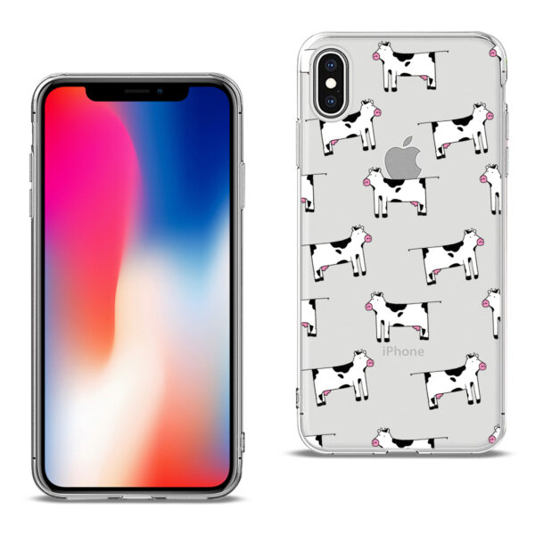 Reiko Apple iPhone X/iPhone XS Design Air Cushion Case With Cow  Design