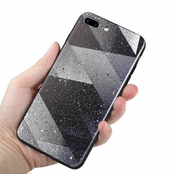 Reiko iPhone 8 Plus/ 7 Plus Design TPU Case With Shades Of Oblique Stripes - Image 3