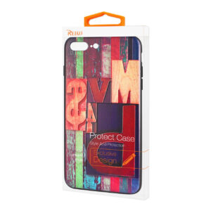 Reiko iPhone 8 Plus/ 7 Plus Embossed Wood Pattern Design TPU Case With Multi-Letter - Image 4