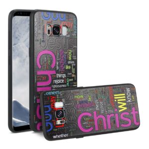 REIKO SAMSUNG GALAXY S8 DESIGN TPU CASE WITH VIBRANT WORD CLOUD JESUS LETTERS - Image 2