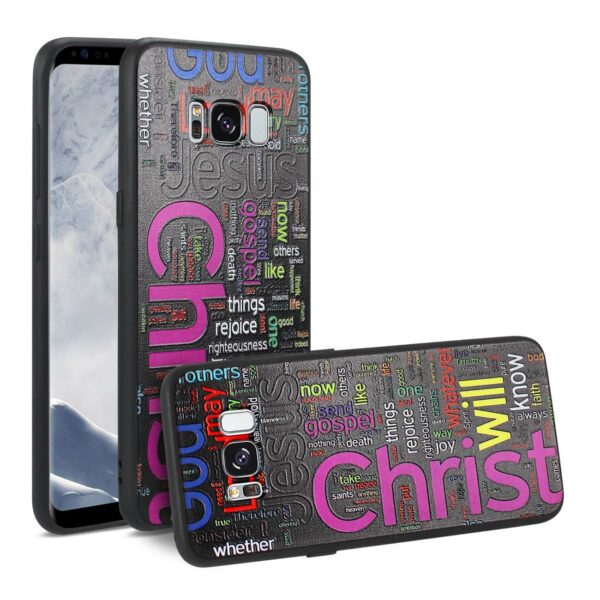 REIKO SAMSUNG GALAXY S8 DESIGN TPU CASE WITH VIBRANT WORD CLOUD JESUS LETTERS - Image 2