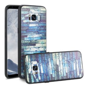 Reiko Samsung Galaxy S8 Embossed Wood Pattern Design TPU Case With Flowers - Image 2