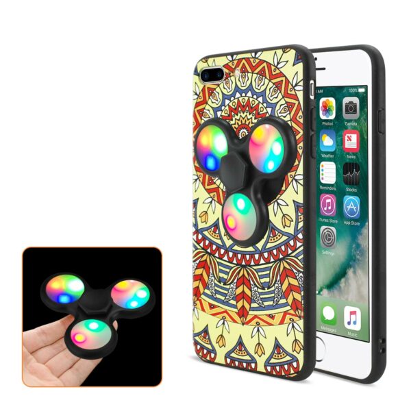 Reiko Design The Inspiration Of Terre iPhone 8 Plus/ 7 Plus Case With Led Fidget Spinner Clip On In Saffron - Image 2