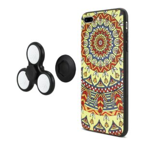 Reiko Design The Inspiration Of Terre iPhone 8 Plus/ 7 Plus Case With Led Fidget Spinner Clip On In Saffron - Image 3