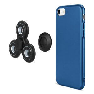 Reiko iPhone 7/8/SE2 Case With Led Fidget Spinner Clip On In Navy - Image 3