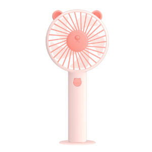 Handheld Fan, Mini Hand Held Fan, Rechargeable Desk Fan, 3 Speeds Electric Portable Personal Cooling Fan for Home Office Travel In Pink