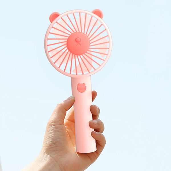 Handheld Fan, Mini Hand Held Fan, Rechargeable Desk Fan, 3 Speeds Electric Portable Personal Cooling Fan for Home Office Travel In Pink - Image 3