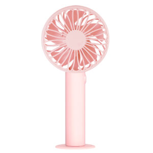 Handheld Fan, Mini Hand Held Fan, Rechargeable Desk Fan, 3 Speeds Electric Portable Personal Cooling Fan for Home Office Travel In Pink