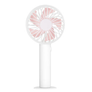 Handheld Fan, Mini Hand Held Fan, Rechargeable Desk Fan, 3 Speeds Electric Portable Personal Cooling Fan for Home Office Travel In White