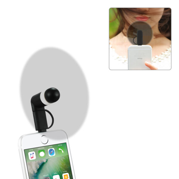 MINI FAN 2-IN-1 FOR IPHONE/ IPAD AND ANDROID IN BLACK - Image 3