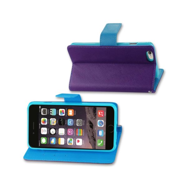 REIKO IPHONE 6 PLUS 3-IN-1 WALLET CASE IN PURPLE - Image 2