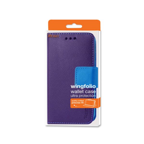 REIKO IPHONE 6 PLUS 3-IN-1 WALLET CASE IN PURPLE - Image 4