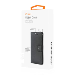 Reiko iPhone XR 3-IN-1 WALLET CASE IN BLACK - Image 4