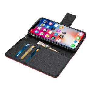 REIKO iPhone X/iPhone XS 3-IN-1 WALLET CASE IN RED - Image 3