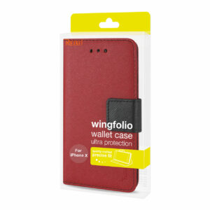 REIKO iPhone X/iPhone XS 3-IN-1 WALLET CASE IN RED - Image 4