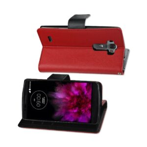 REIKO LG G FLEX 2 3-IN-1 WALLET CASE IN RED - Image 2