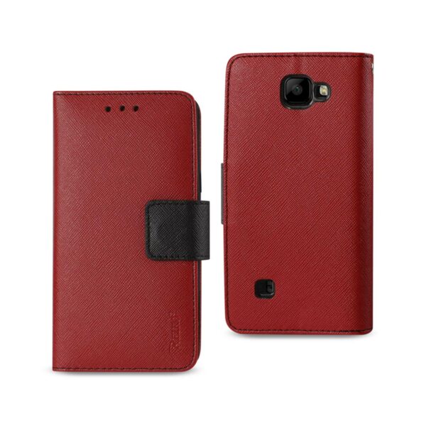 REIKO LG K3 3-IN-1 WALLET CASE IN RED