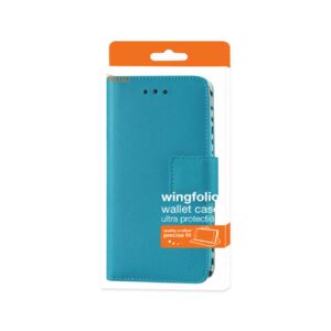 REIKO LG K3 WALLET CASE WITH INNER ZEBRA PRINT IN BLUE - Image 4