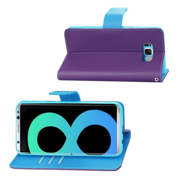 REIKO SAMSUNG GALAXY S8 EDGE/ S8 PLUS 3-IN-1 WALLET CASE IN PURPLE - Image 2