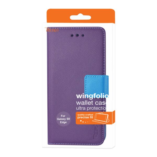 REIKO SAMSUNG GALAXY S8 EDGE/ S8 PLUS 3-IN-1 WALLET CASE IN PURPLE - Image 4