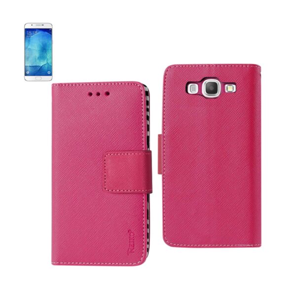 Reiko Samsung Galaxy A8(2016) 3-In-1 Wallet Case In Black