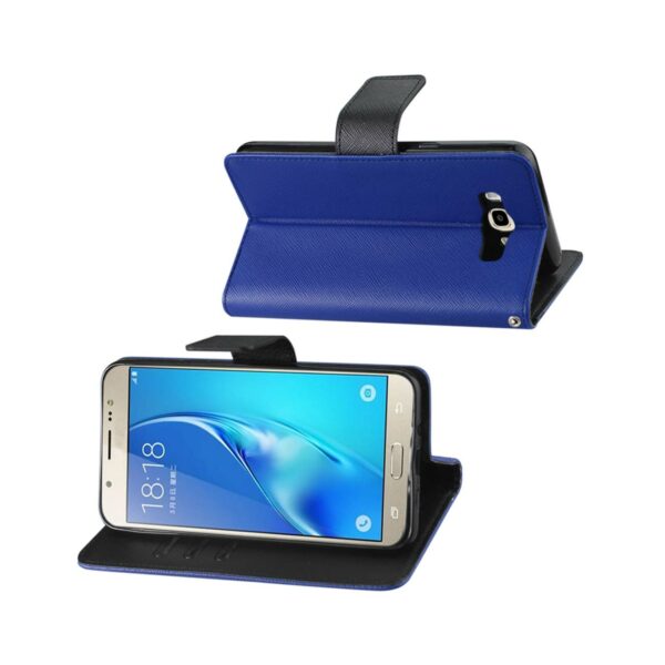REIKO SAMSUNG GALAXY J7 (2016) 3-IN-1 WALLET CASE IN NAVY - Image 2