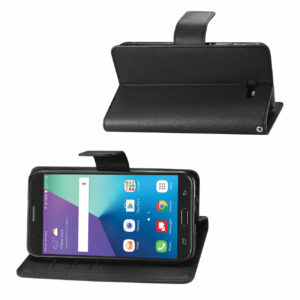 REIKO SAMSUNG GALAXY J7 V (2017) 3-IN-1 WALLET CASE IN BLACK - Image 2