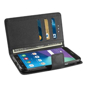 REIKO SAMSUNG GALAXY J7 V (2017) 3-IN-1 WALLET CASE IN BLACK - Image 3