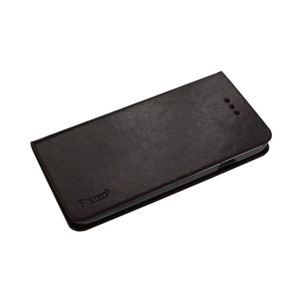 REIKO IPHONE 6 PLUS FLIP FOLIO CASE WITH CARD HOLDER IN BROWN - Image 2