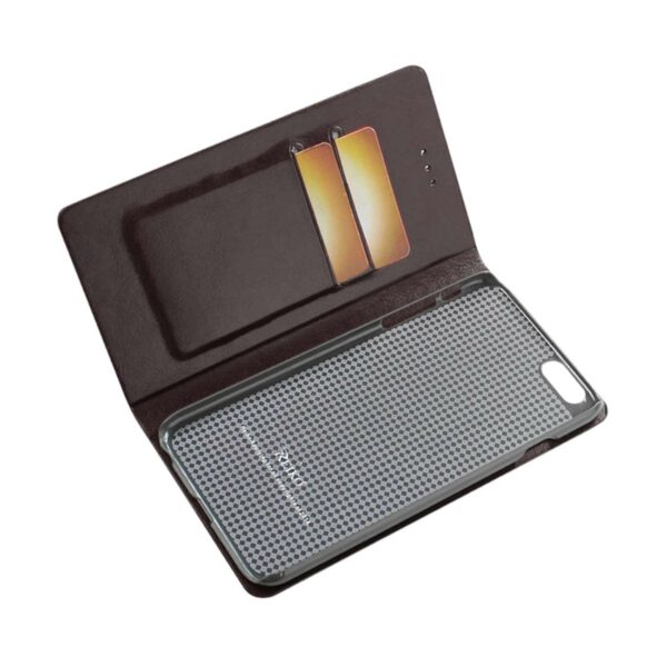 REIKO IPHONE 6 PLUS FLIP FOLIO CASE WITH CARD HOLDER IN BROWN - Image 3