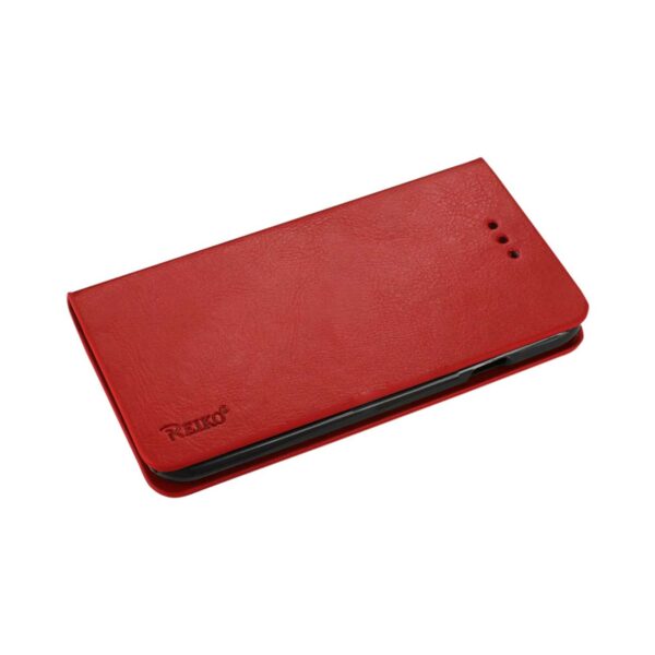 REIKO IPHONE 6 PLUS FLIP FOLIO CASE WITH CARD HOLDER IN RED - Image 2