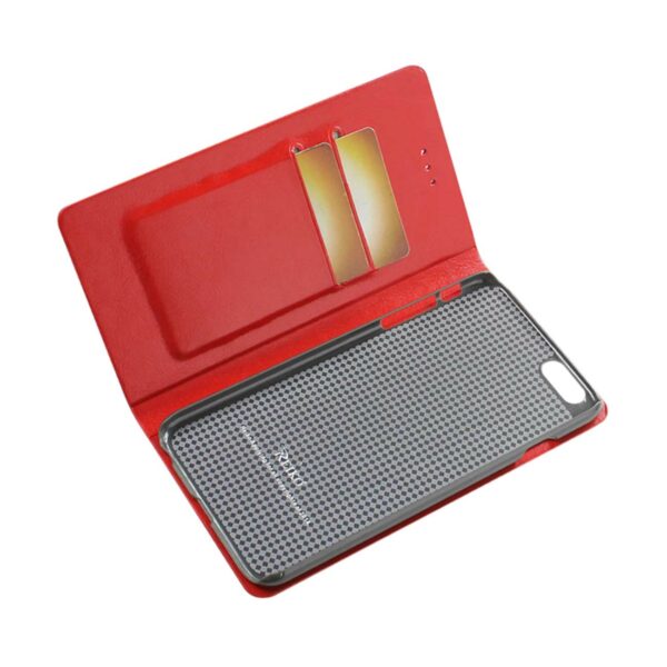 REIKO IPHONE 6 PLUS FLIP FOLIO CASE WITH CARD HOLDER IN RED - Image 3