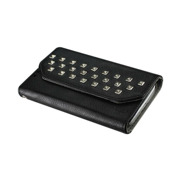 REIKO SAMSUNG GALAXY S4 STUDS WALLET CASE IN BLACK - Image 3
