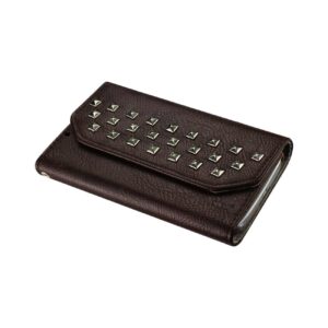 REIKO SAMSUNG GALAXY S4 STUDS WALLET CASE IN BROWN - Image 3
